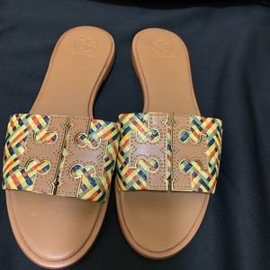 Tory Burch Multicolor Ines Flat Slide Carmen Weave